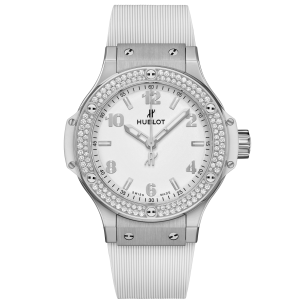 Hublot Big Bang Steel White Diamonds, 38mm with White Dial