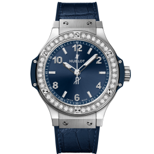 Hublot Big Bang Steel Blue Diamonds, 38mm with Blue Dial