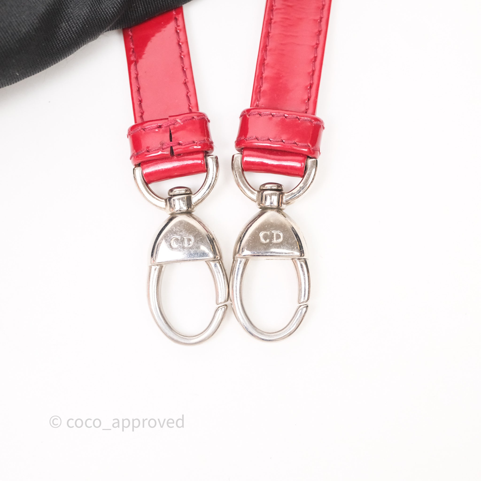 Christian Dior Mini Lady Dior Red Patent Cannage Silver Hardware - 图片 53