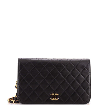 Vintage Full Flap Bag Quilted Lambskin Medium