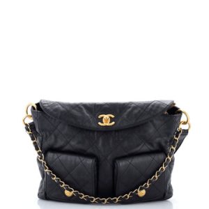 Supple Twins Hobo Quilted Caviar Large