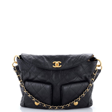 Supple Twins Hobo Quilted Caviar Large