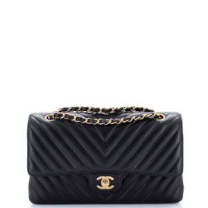 Classic Double Flap Bag Chevron Lambskin Medium