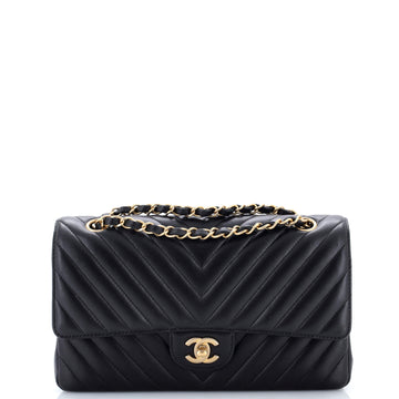 Classic Double Flap Bag Chevron Lambskin Medium
