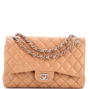Vintage Classic Double Flap Bag Quilted Caviar Jumbo