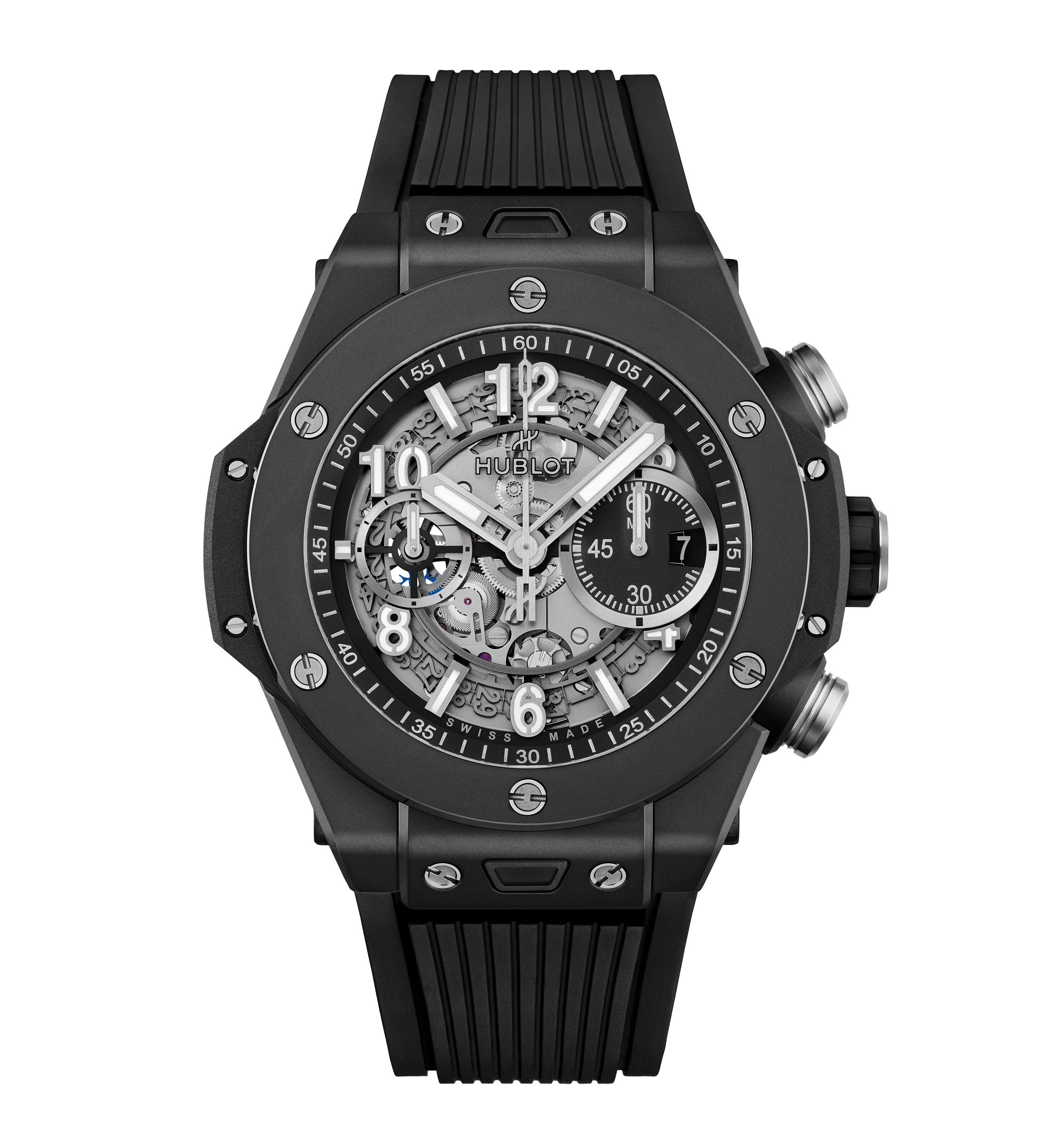 Hublot Big Bang Unico Black Magic, 44mm with Rubber Strap