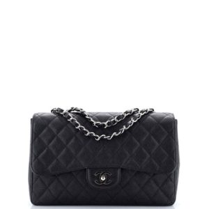 Vintage Classic Single Flap Bag Quilted Caviar Jumbo