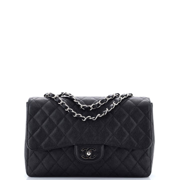Vintage Classic Single Flap Bag Quilted Caviar Jumbo