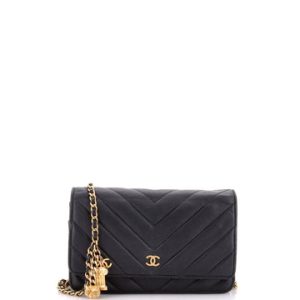 Ancient Greek Charm Wallet on Chain Chevron Caviar