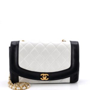 Vintage Diana Flap Bag Quilted Lambskin Medium