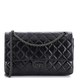 So Black Reissue 2.55 Flap Bag Quilted Aged Calfskin 226