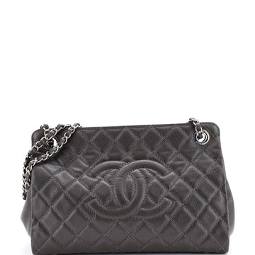 Timeless CC Frame Tote Quilted Caviar Medium