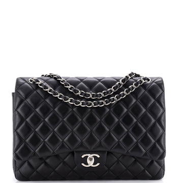 Classic Double Flap Bag Quilted Lambskin Maxi