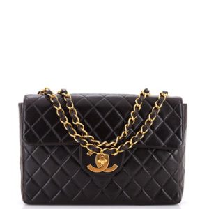 Vintage Classic Single Flap Bag Quilted Lambskin Maxi