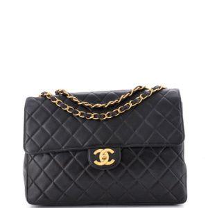 Vintage Classic Single Flap Bag Quilted Lambskin Maxi