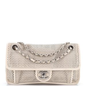 Up In The Air Flap Bag Perforated Leather Medium