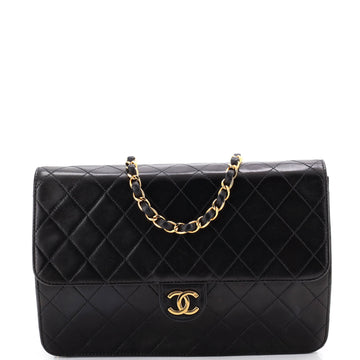 Vintage Clutch with Chain Quilted Leather Medium