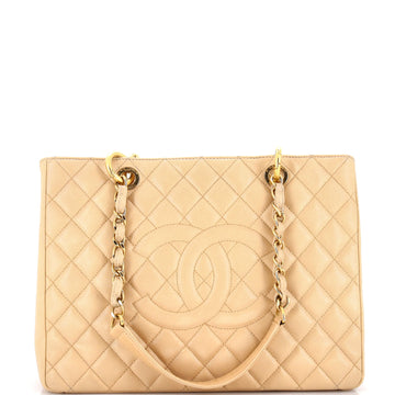Grand Shopping Tote Quilted Caviar