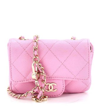 Classic Flap Chain Belt Bag Quilted Caviar Mini