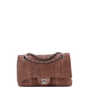 Classic Double Flap Bag Python Medium