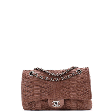 Classic Double Flap Bag Python Medium