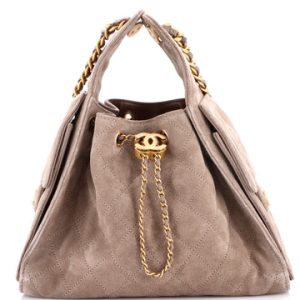 25 Hobo Bag Quilted Suede Small