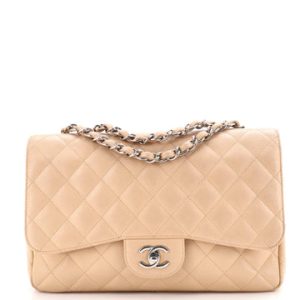 Classic Single Flap Bag Quilted Caviar Jumbo