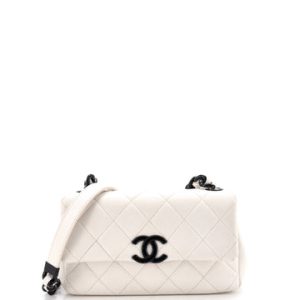 My Everything Flap Bag Quilted Caviar Small