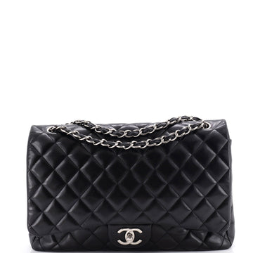 Classic Double Flap Bag Quilted Lambskin Maxi