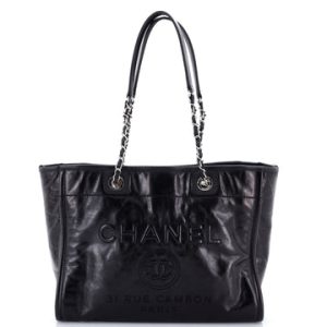 Deauville Tote Glazed Calfskin Small