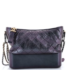 Gabrielle Hobo Quilted Iridescent Aged Calfskin Medium