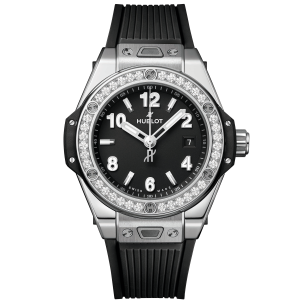 Hublot Big Bang One Click Steel Diamonds, 33mm with Black Dial