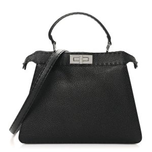 Cuoio Romano Selleria Chamois Medium Peekaboo I SEE U Satchel Black Camel Sunflower