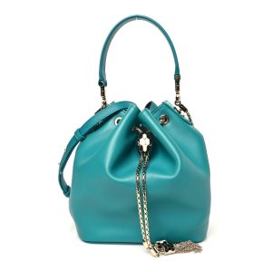Calfskin Serpenti Forever Bucket Bag Tropical Turquoise