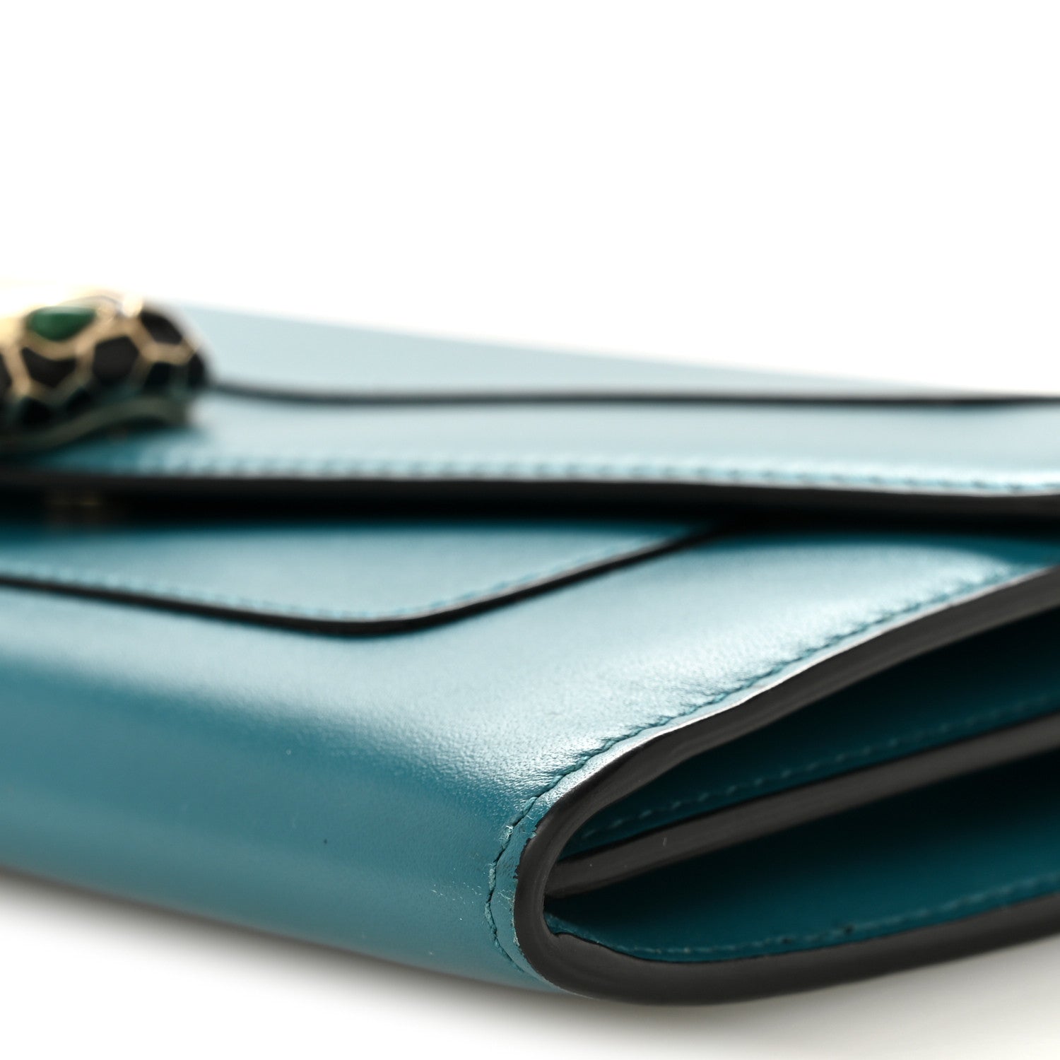 Calfskin Serpenti Forever Chain Wallet Blue - Image 11