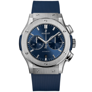 Hublot Classic Fusion Chronograph Titanium Blue, 45mm with Blue Dial