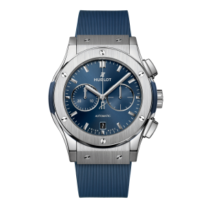 Hublot Classic Fusion Chronograph Titanium Blue, 42mm with Blue Dial
