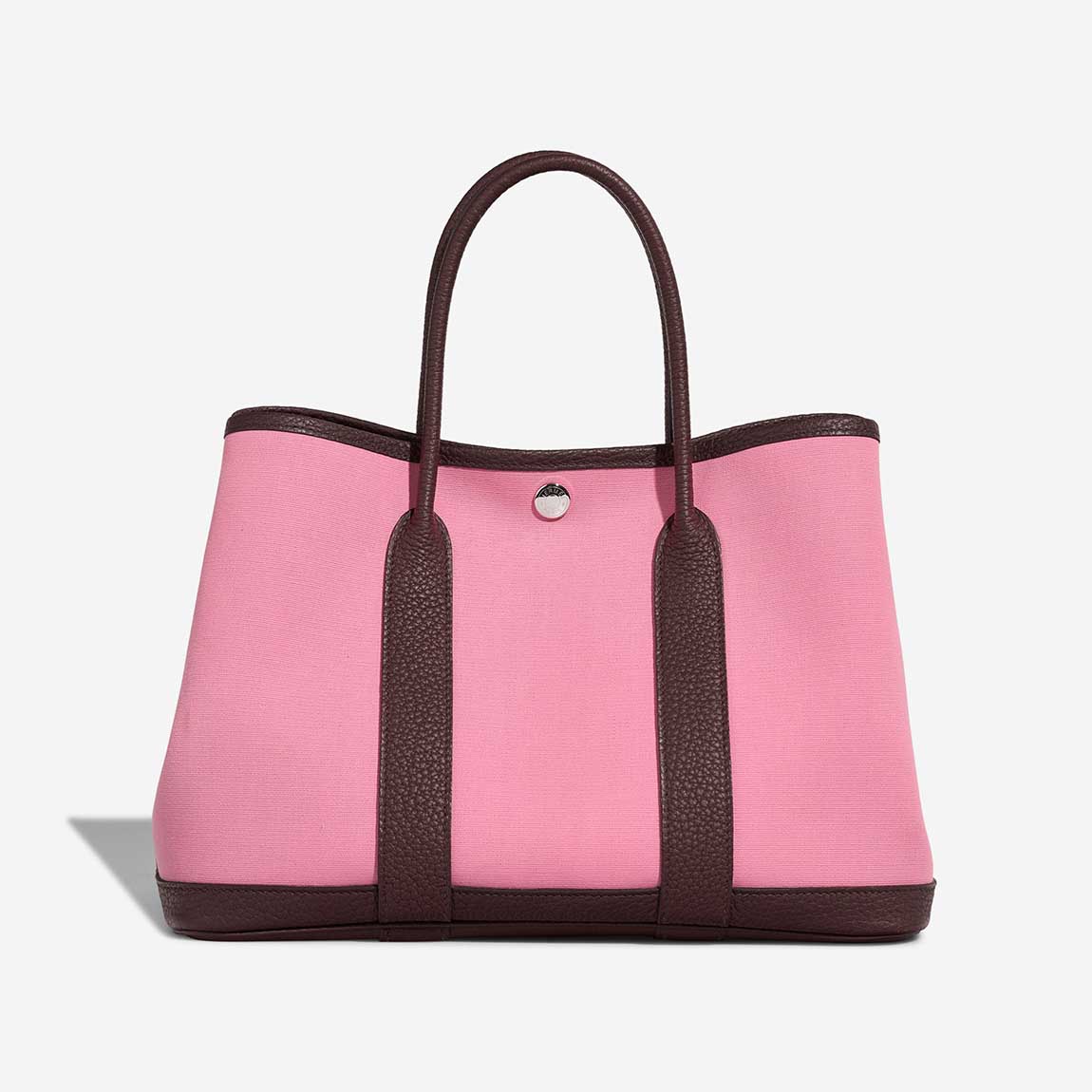 Hermès Garden Party 30 Taurillon Clémence / Toile Pink / Rouge Duchesse - 图片 3