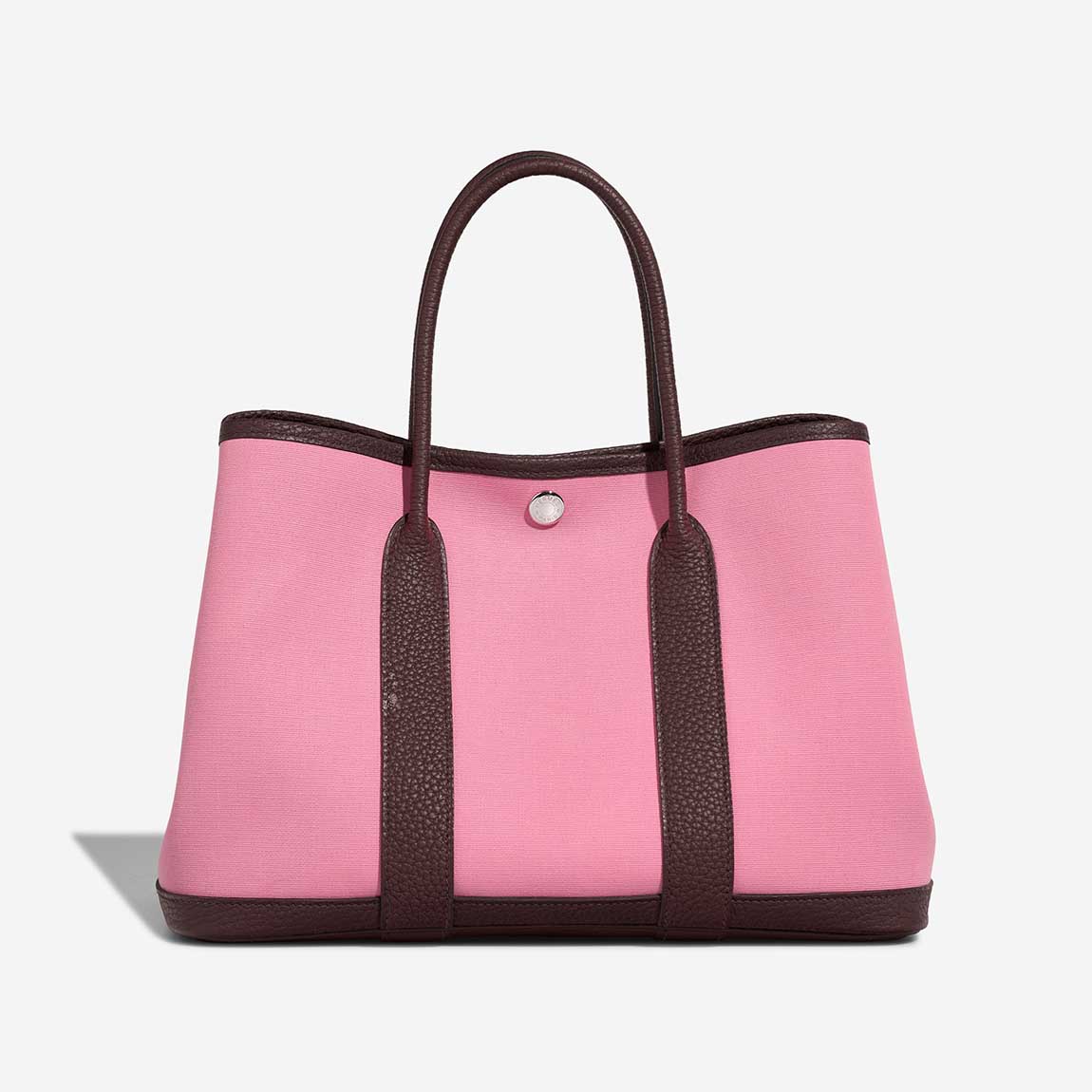 Hermès Garden Party 30 Taurillon Clémence / Toile Pink / Rouge Duchesse - 图片 4