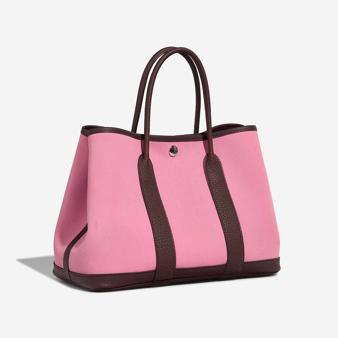 Hermès Garden Party 30 Taurillon Clémence / Toile Pink / Rouge Duchesse - 图片 5