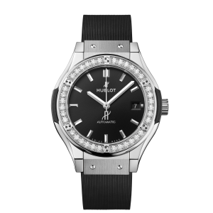 Hublot Classic Fusion Titanium Diamonds, 38mm with Black Dial
