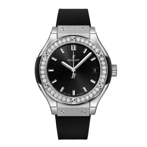 Hublot Classic Fusion Titanium Diamonds, 33mm with Rubber Strap
