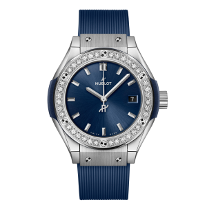 Hublot Classic Fusion Titanium Blue Diamonds, 29mm with Blue Dial