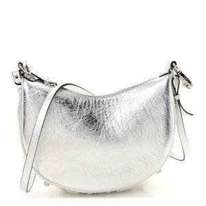 Rock Millenium Mini Fendigraphy Hobo Bag Argento