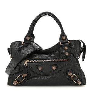 Agneau Giant 21 Rose Gold Hardware City Black