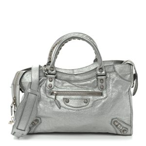 Metallic Agneau Giant 12 Silver Hardware City Gris Aluminum