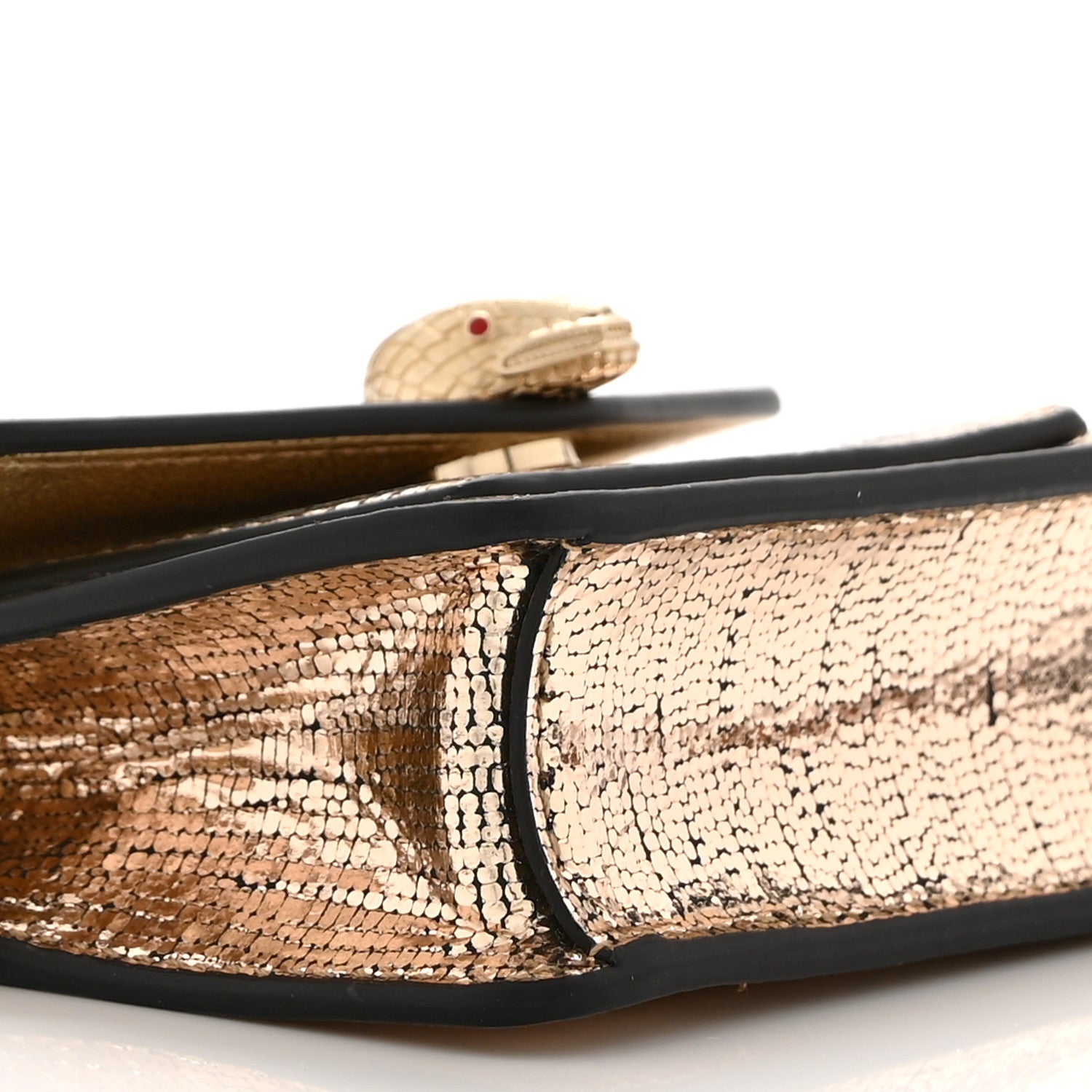 Metallic Calfskin Serpenti Forever Micro Bag Gold - Image 9