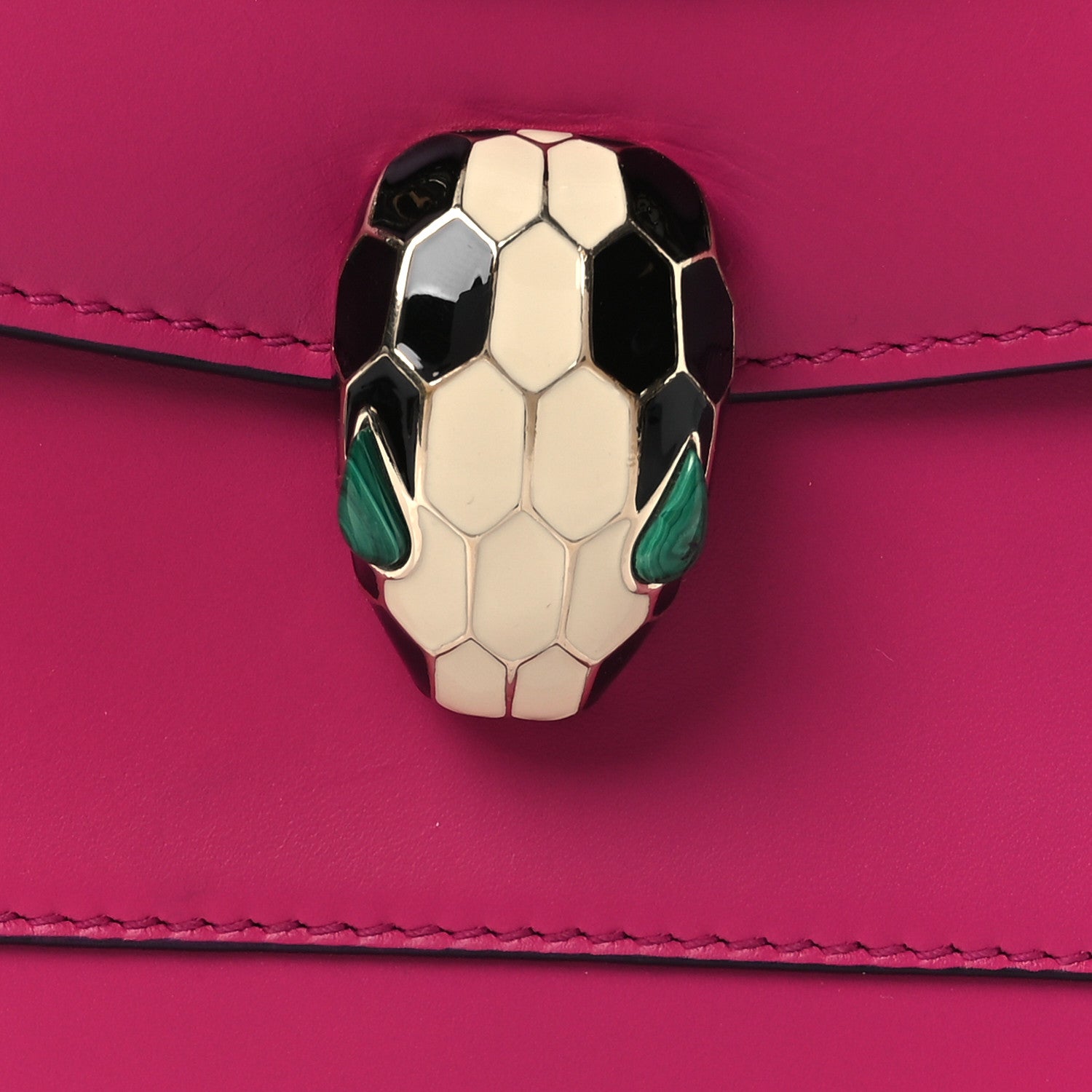 Calfskin Serpenti Forever Shoulder Bag Pink - Image 8