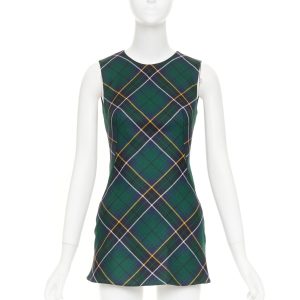 Women's Alexander McQueen tartan wool sleeveless mini dress