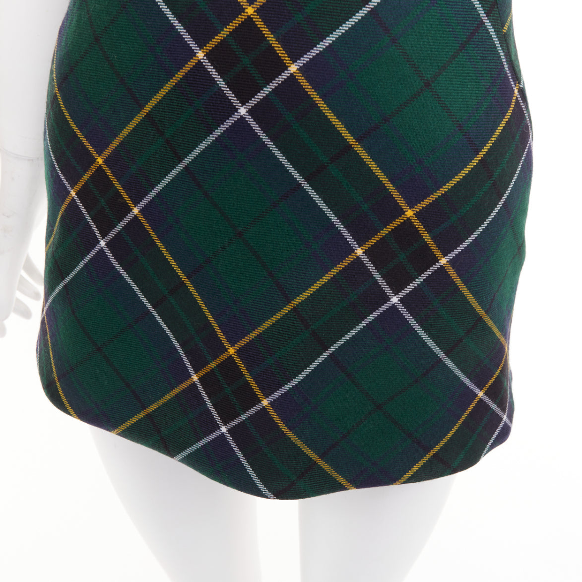 Women's Alexander McQueen tartan wool sleeveless mini dress - Image 6
